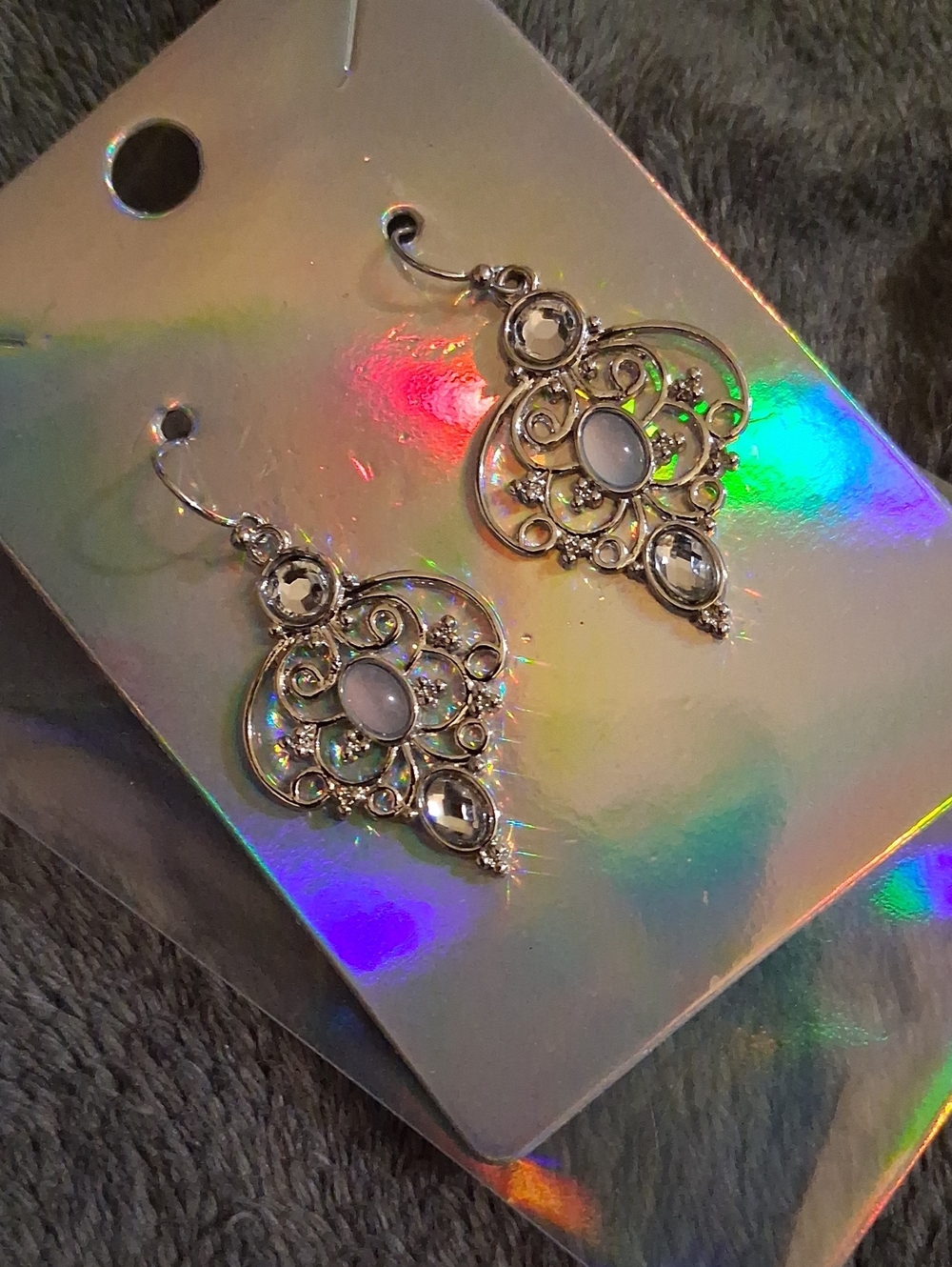 $8 Each Or Bundle 5/$20 Sterling Silver Filigree Blue Gem Drop Earrings